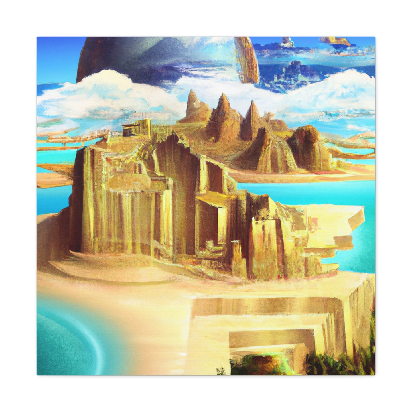 Beachfront Metropolis - Canvas